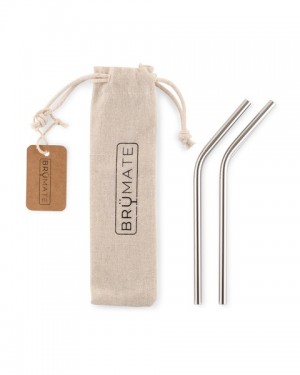 Beige Bru Mate Stainless Steel Reusable Straws Small | AU_BRU97718